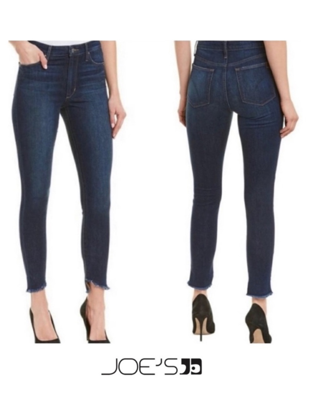 JOE'S Jeans The Blondie Icon Mid Rise Ankle Skinny Denim Size 24 Step Raw Hem